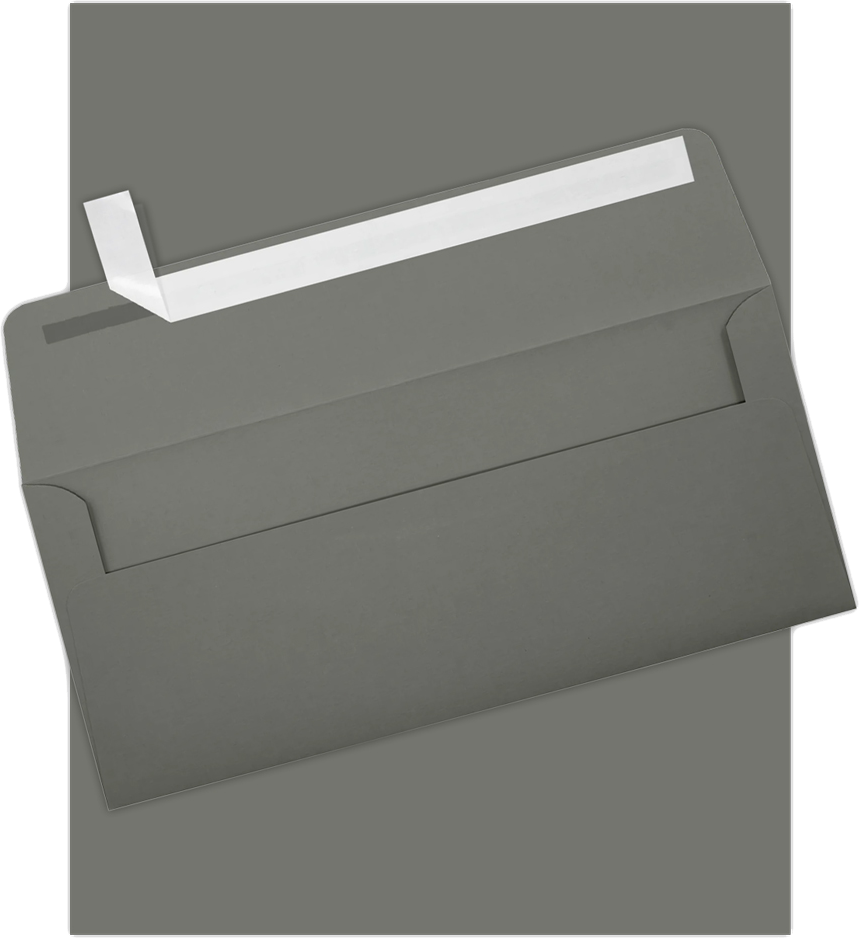 Dark Gray #10 Stationery Set - 50 Pack