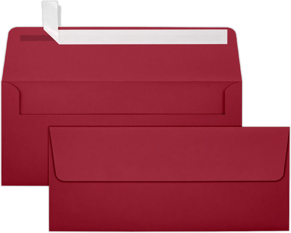 Dark Red #10 Stationery Set - 50 Pack