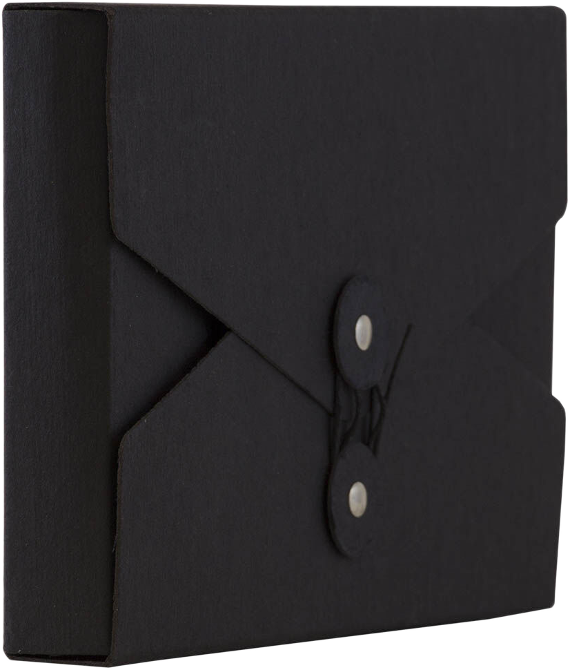 Black Kraft 5 1/2 x 8 1/2 x 1 Button and String Video Portfolios