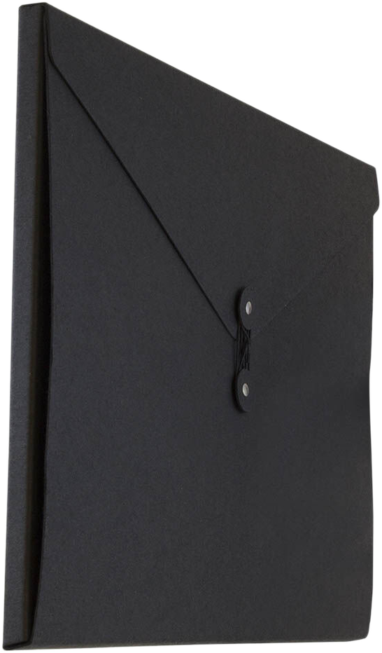 Black Kraft Jumbo 12 1/2 x 16 1/2 x 1/2 Button and String Portfolios