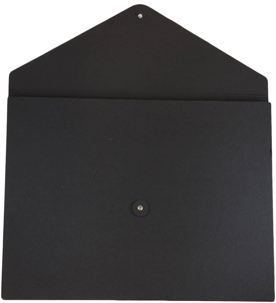 Black Kraft Jumbo 12 1/2 x 16 1/2 x 1/2 Button and String Portfolios
