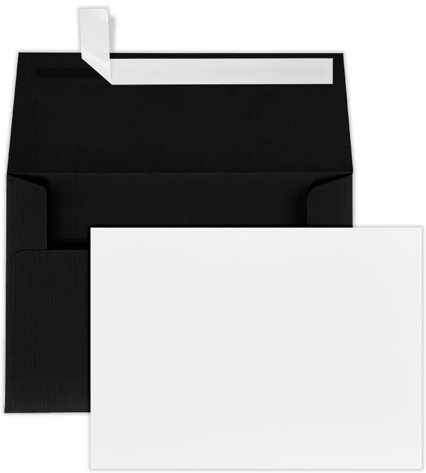 Black Linen A7 Stationery Set - 25 Pack
