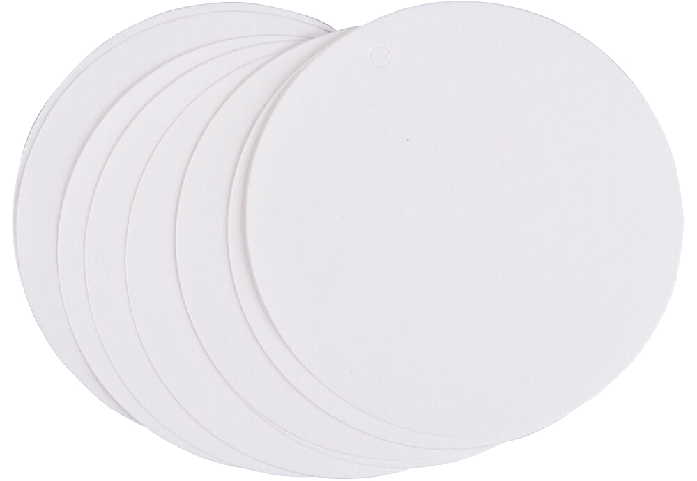 White Large Circle Gift Tags (3 x 3) - 10 Pack