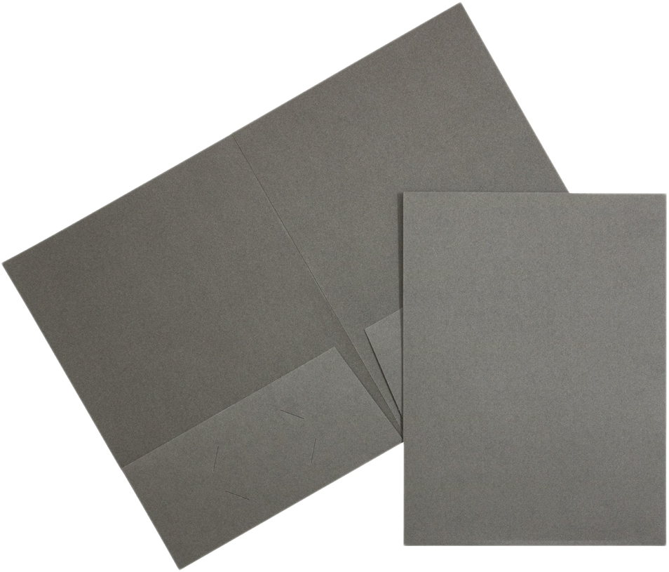 Gray Linen 9 x 12 Folders
