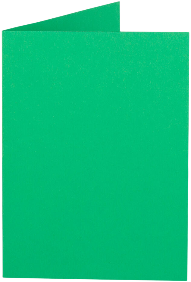 Holiday Green 100lb 4 x 5 7/16 Foldover Cards