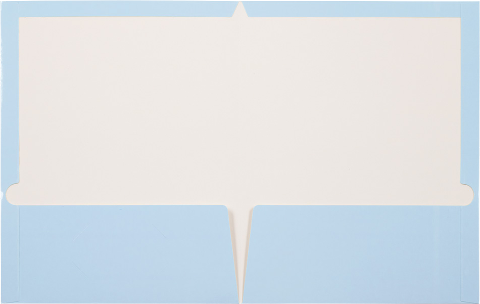 Glossy Baby Blue 9 x 12 Standard Folders