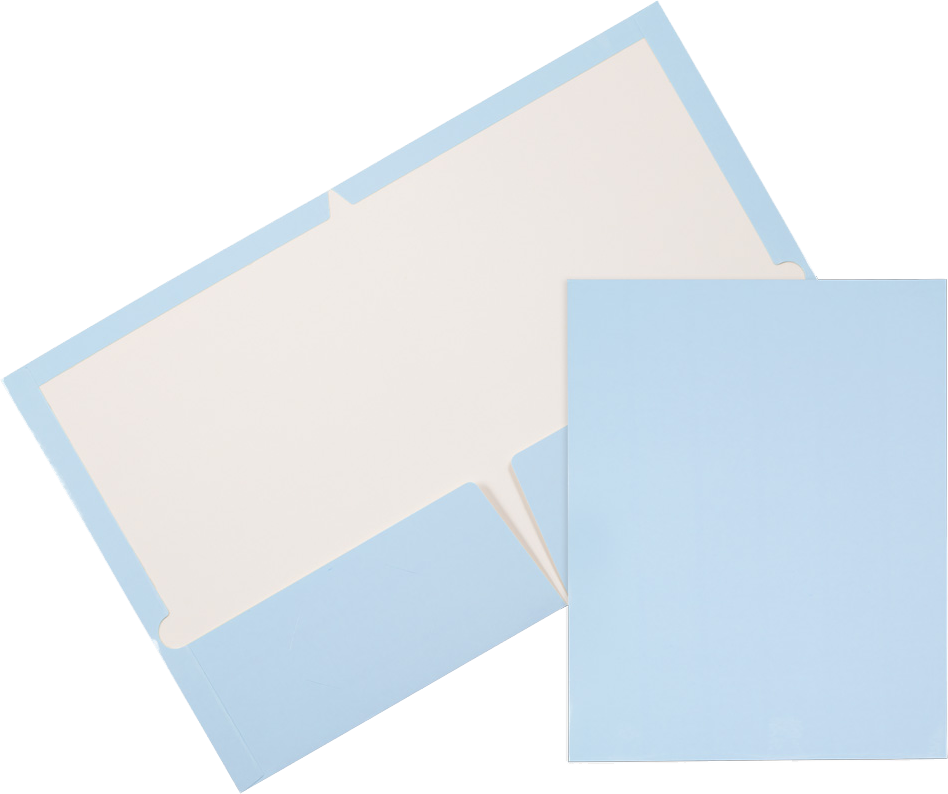 Glossy Baby Blue 9 x 12 Standard Folders