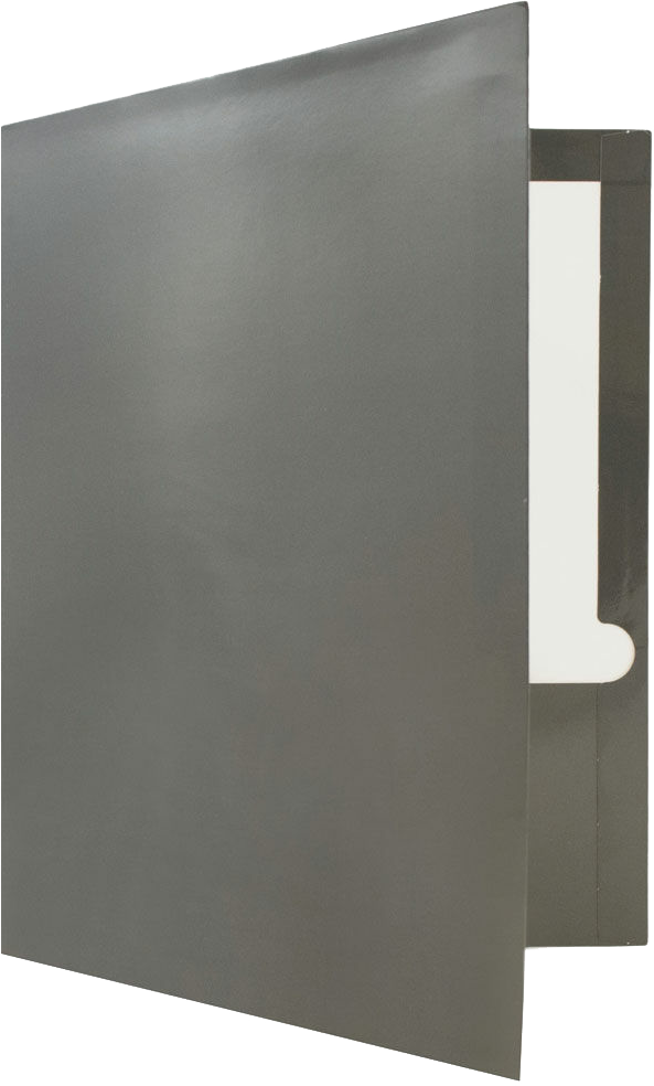 Glossy Gray 9 x 12 Standard Folders
