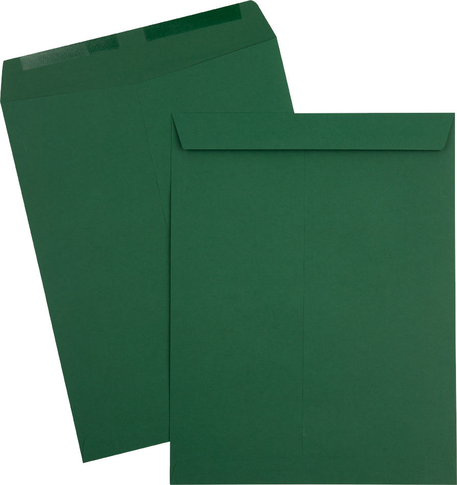 Dark Green 28lb 10 x 13 Open End Envelopes
