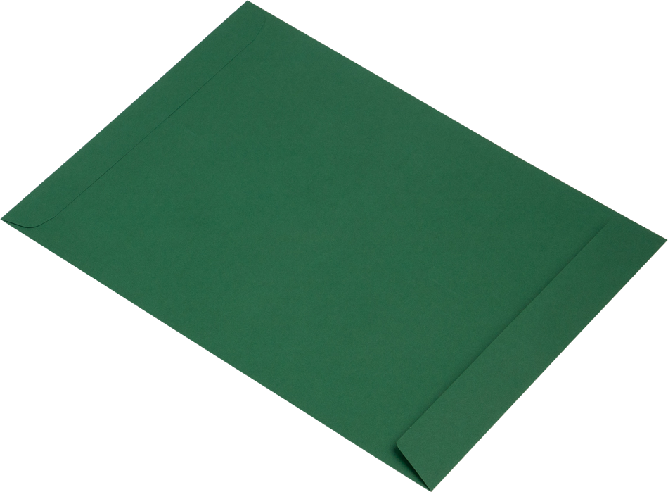 Dark Green 28lb 10 x 13 Open End Envelopes