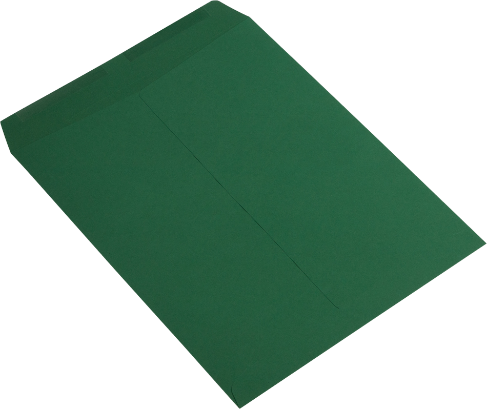 Dark Green 28lb 10 x 13 Open End Envelopes