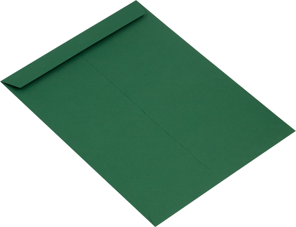 Dark Green 28lb 10 x 13 Open End Envelopes