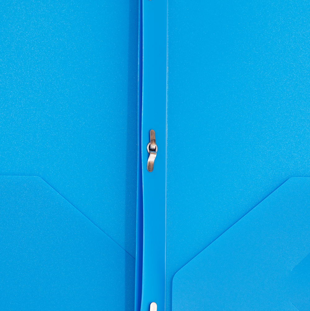 Light Blue 9 x 12 Plastic Pop Folders with Clasp