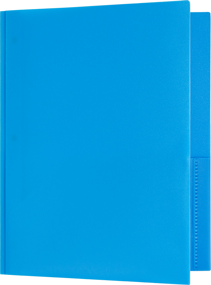 Light Blue 9 x 12 Plastic Pop Folders with Clasp