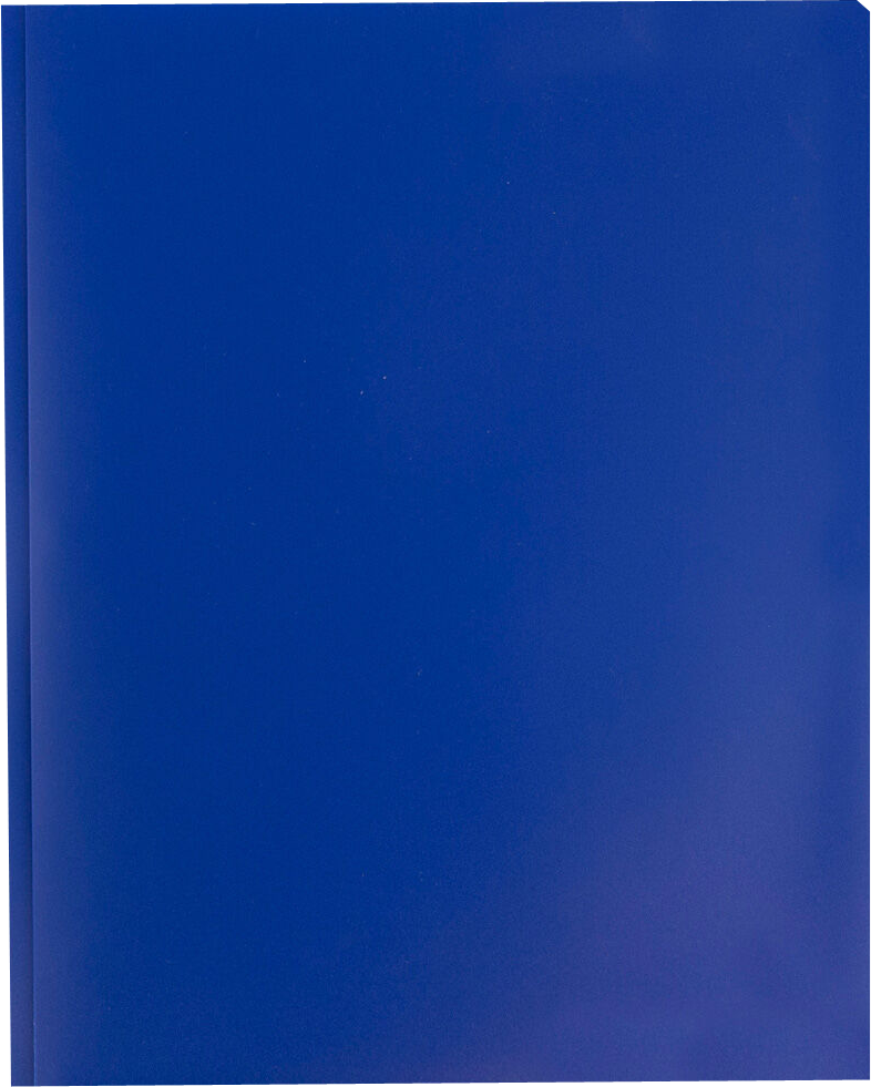 Blue 9 x 12 Plastic Pop Folders with Clasp