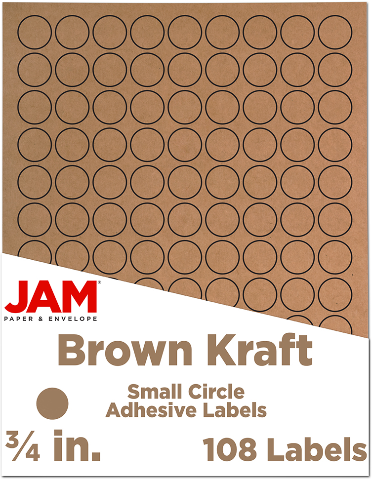 Brown Kraft Small 3/4 Inch Round Labels