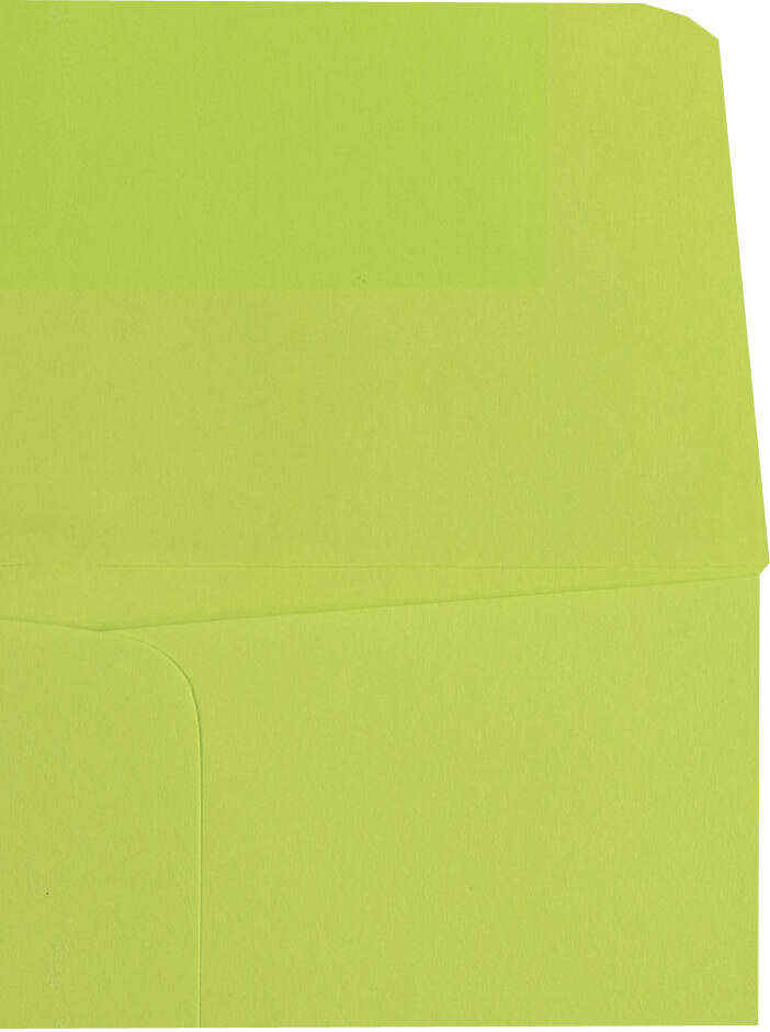 Wasabi Lime Green 32lb #12 Open End Envelopes (4 3/4 x 11)