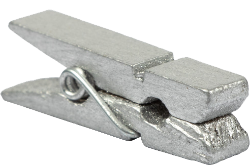 Silver Large 1 3/8 Inch Wood Clips - 18 Pack
