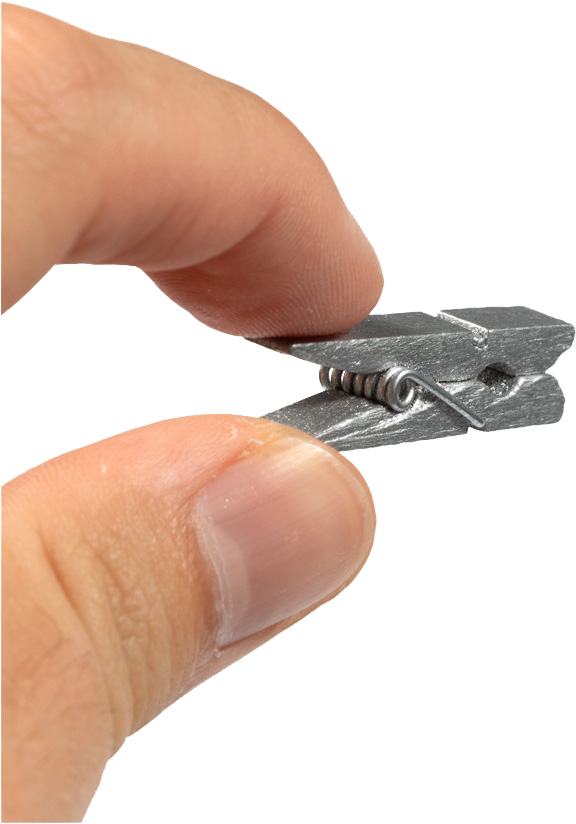 Silver Large 1 3/8 Inch Wood Clips - 18 Pack