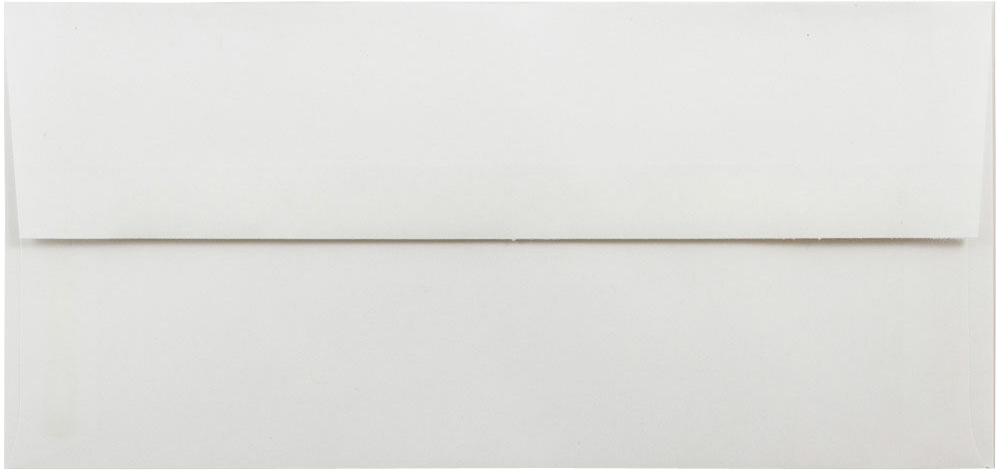 White with Silver Foil Lining 24lb 3 7/8 x 8 1/8 Invitation Envelopes