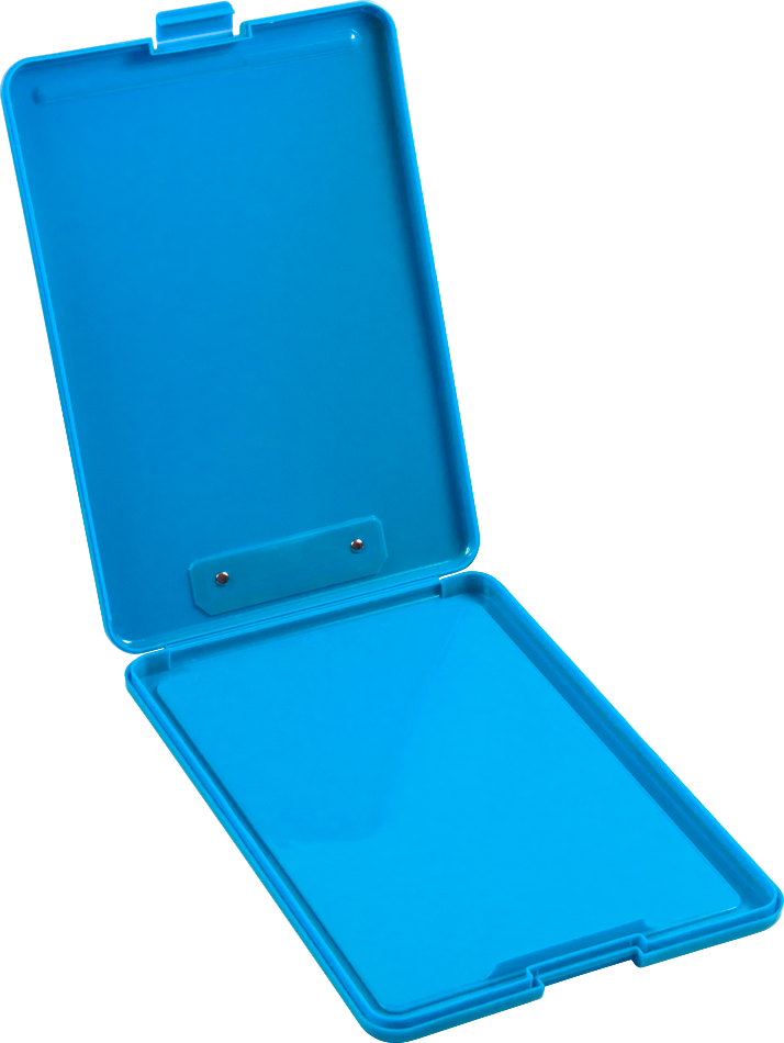 Blue 9 x 13 Plastic Clipboard Storage Box (3 Pack)
