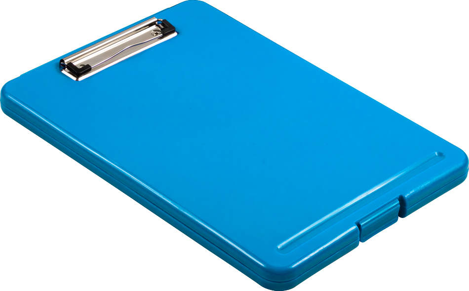 Blue 9 x 13 Plastic Clipboard Storage Box (3 Pack)