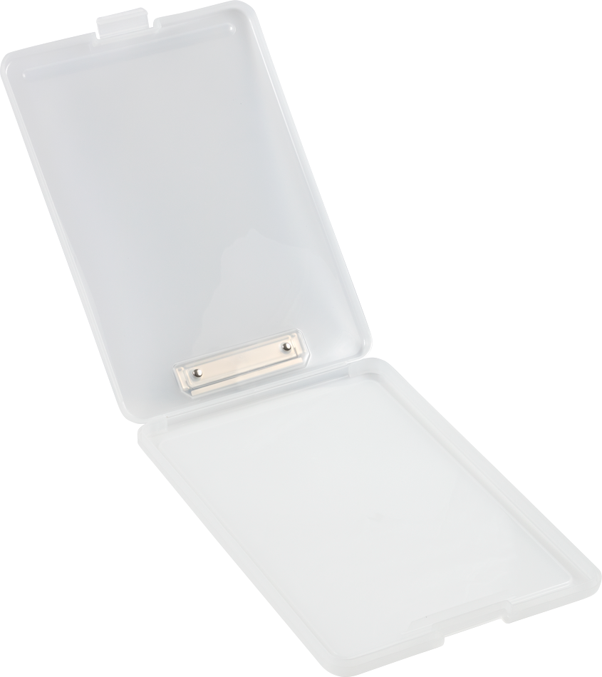 Clear 9 x 13 Plastic Clipboard Storage Box (3 Pack)