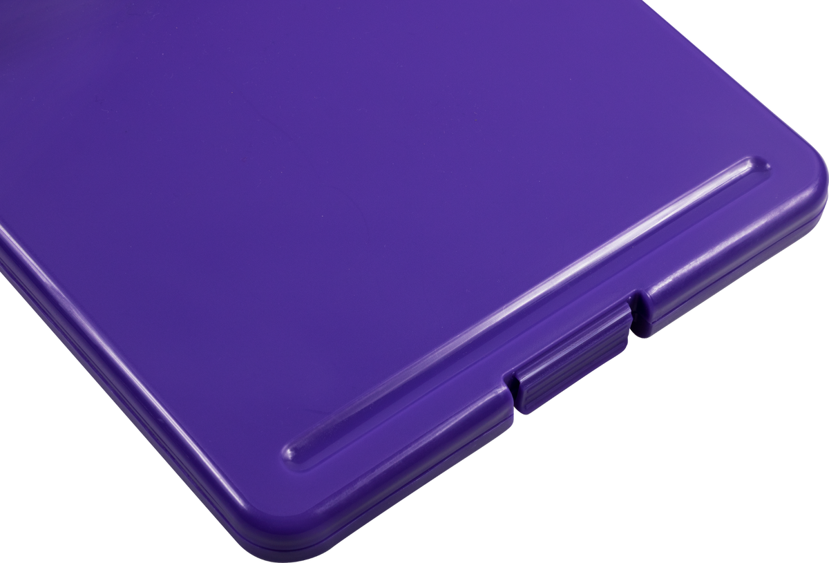 Purple 9 x 13 Plastic Clipboard Storage Box (3 Pack)