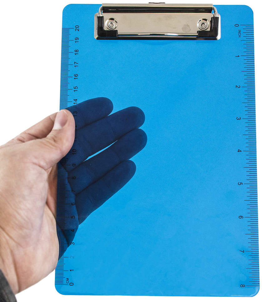 Blue Plastic 6 x 9 Mini Acrylic Clipboards