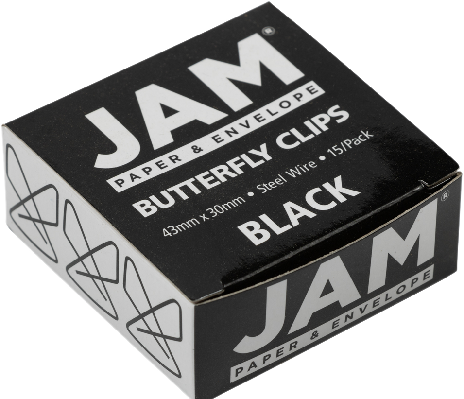 Black Butterfly Clips - 15 Pack