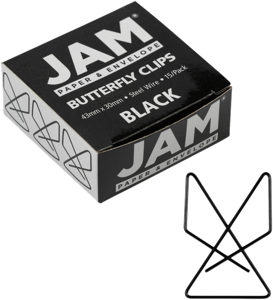 Black Butterfly Clips - 15 Pack