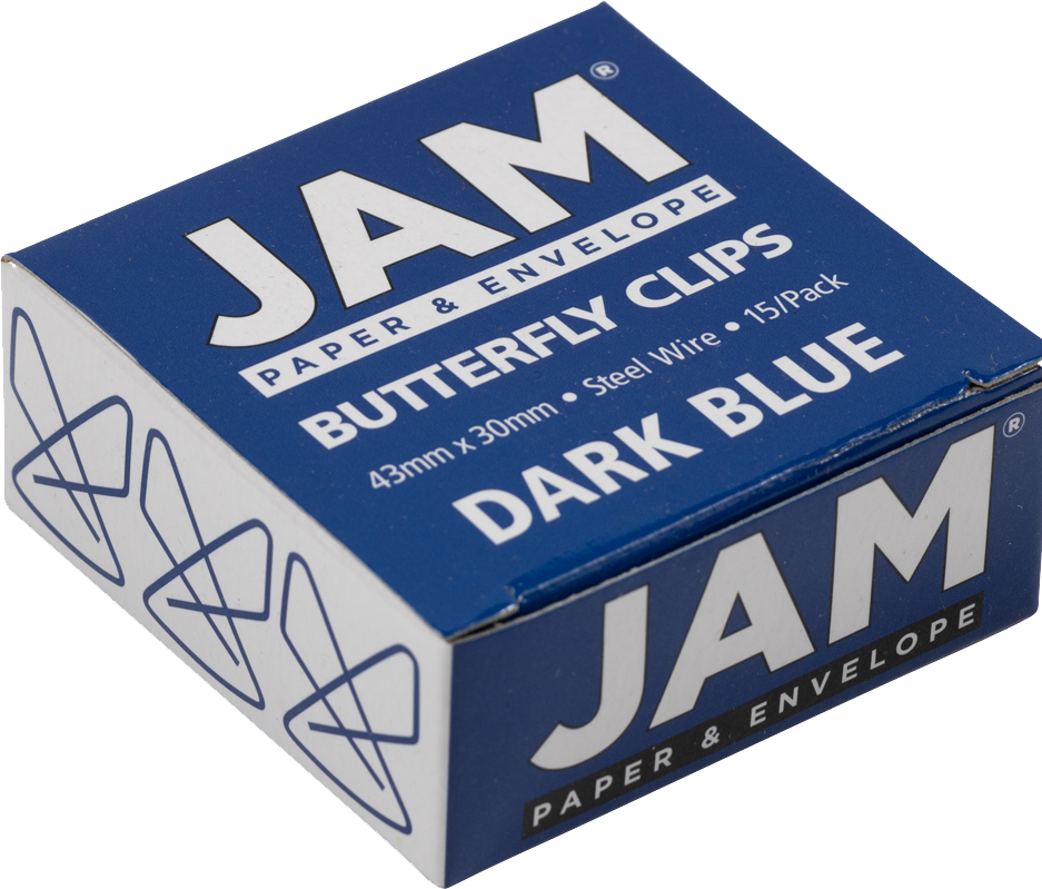 Dark Blue Butterfly Clips - 15 Pack