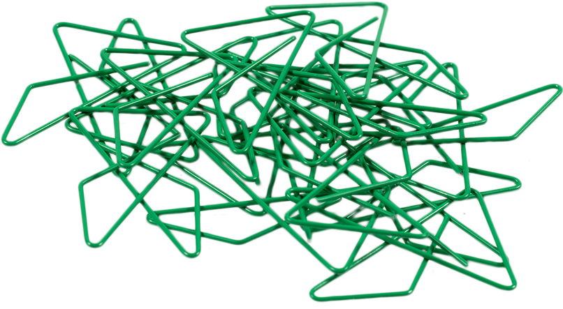 Green Butterfly Clips - 15 Pack