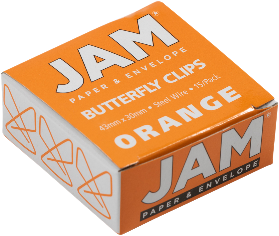 Orange Butterfly Clips - 15 Pack