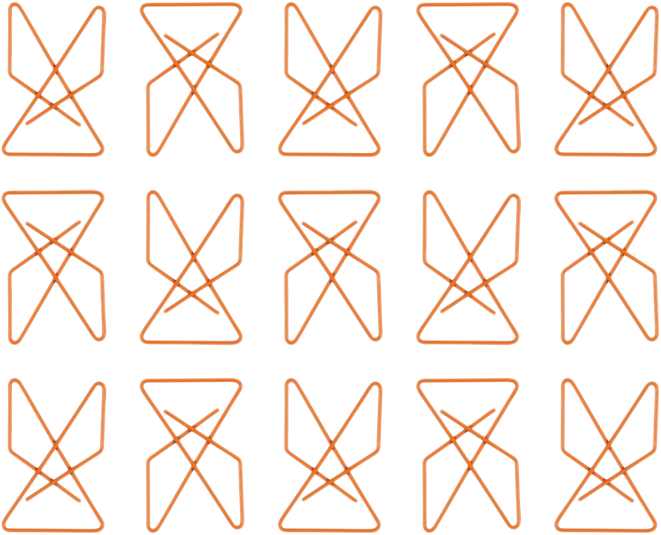 Orange Butterfly Clips - 15 Pack