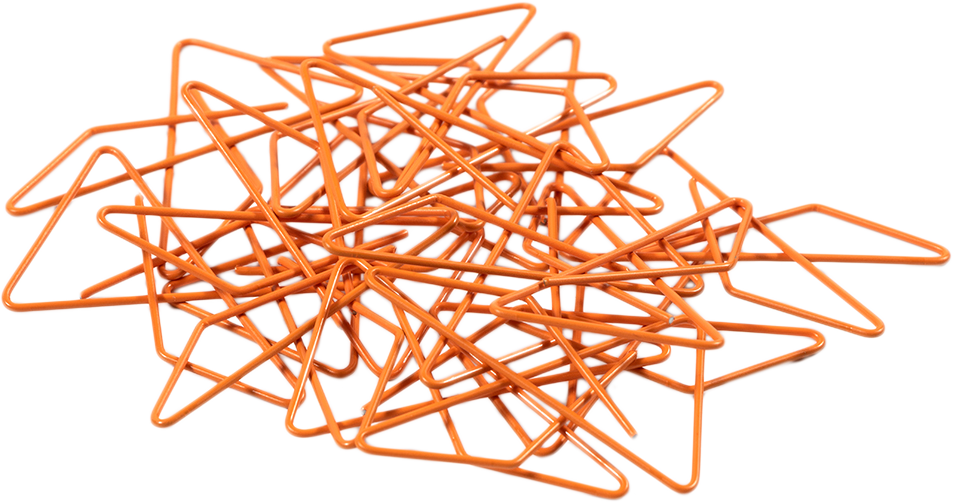 Orange Butterfly Clips - 15 Pack