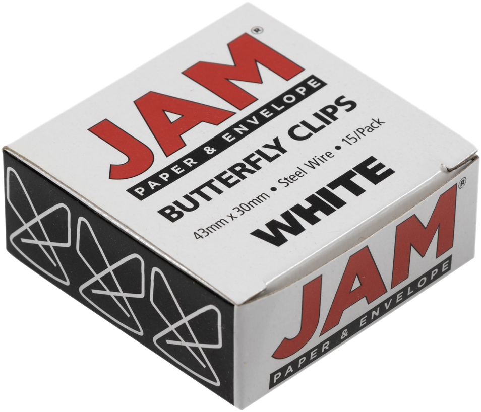 White Butterfly Clips - 15 Pack