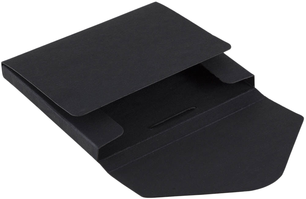 Black Kraft 5 x 5 5/8 x 3/8 Elastic CD Portfolios