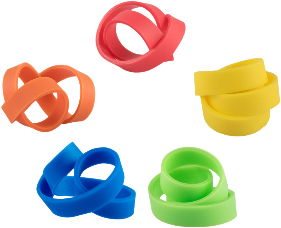 Assorted Size 64 Rubber Bands - 5 Packs of 100