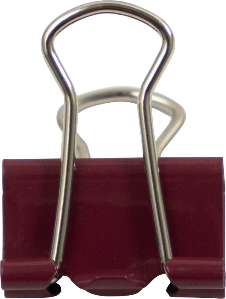 Burgundy X-Small 15mm Binder Clips - 30 Pack