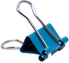 Blue X-Small 15mm Binder Clips - 30 Pack
