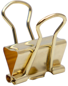 Gold X-Small 15mm Binder Clips - 30 Pack