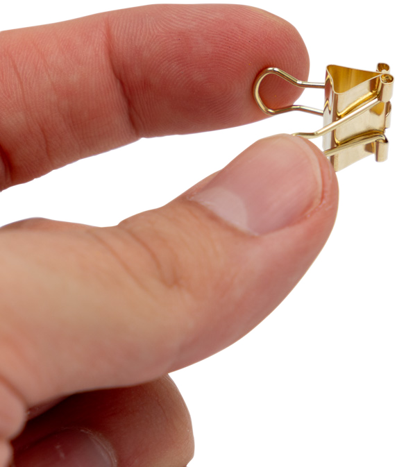 Gold X-Small 15mm Binder Clips - 30 Pack