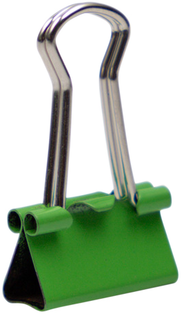Green X-Small 15mm Binder Clips - 30 Pack