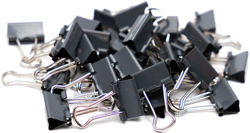 Gray X-Small 15mm Binder Clips - 30 Pack