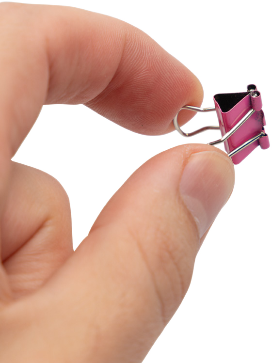 Pink X-Small 15mm Binder Clips - 30 Pack