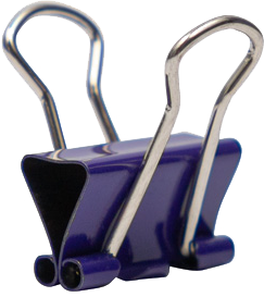 Purple X-Small 15mm Binder Clips - 30 Pack