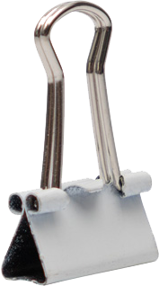 White X-Small 15mm Binder Clips - 30 Pack