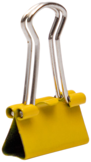 Yellow X-Small 15mm Binder Clips - 30 Pack