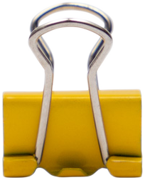 Yellow X-Small 15mm Binder Clips - 30 Pack